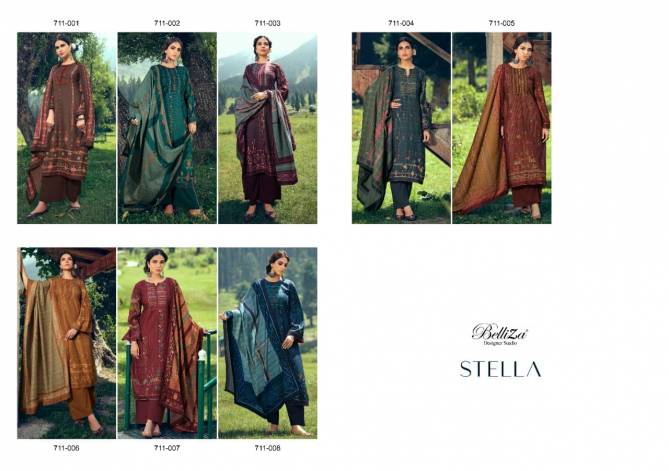 Stella By Belliza Wollen Pashmina Digital Printed Dress Material Wholesale Online
